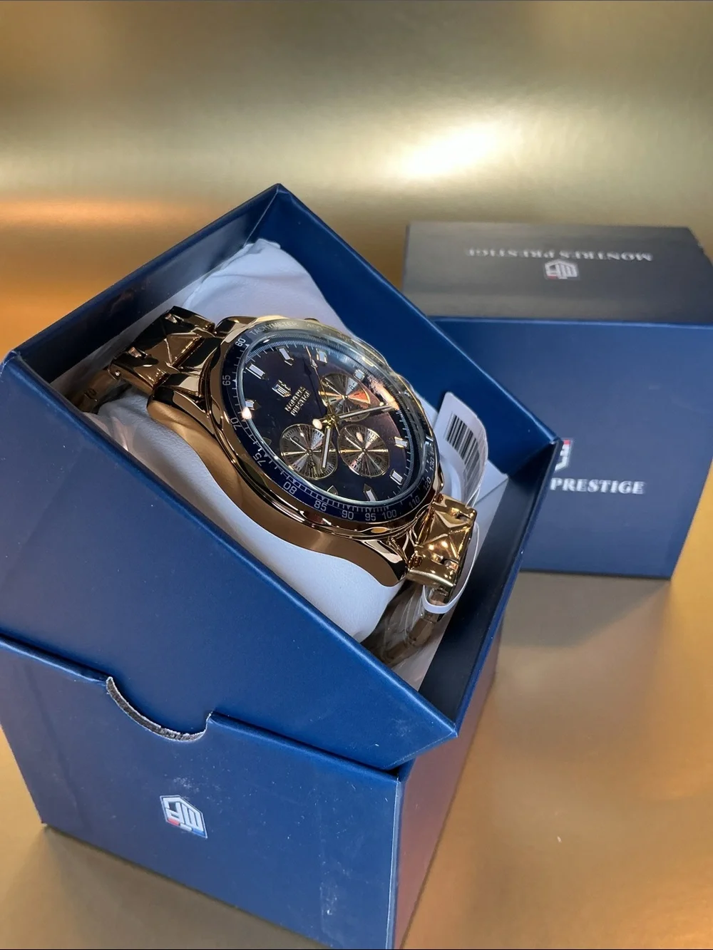 Montres Prestige Men's Watch - 44mm, Gold (MPW-0349)